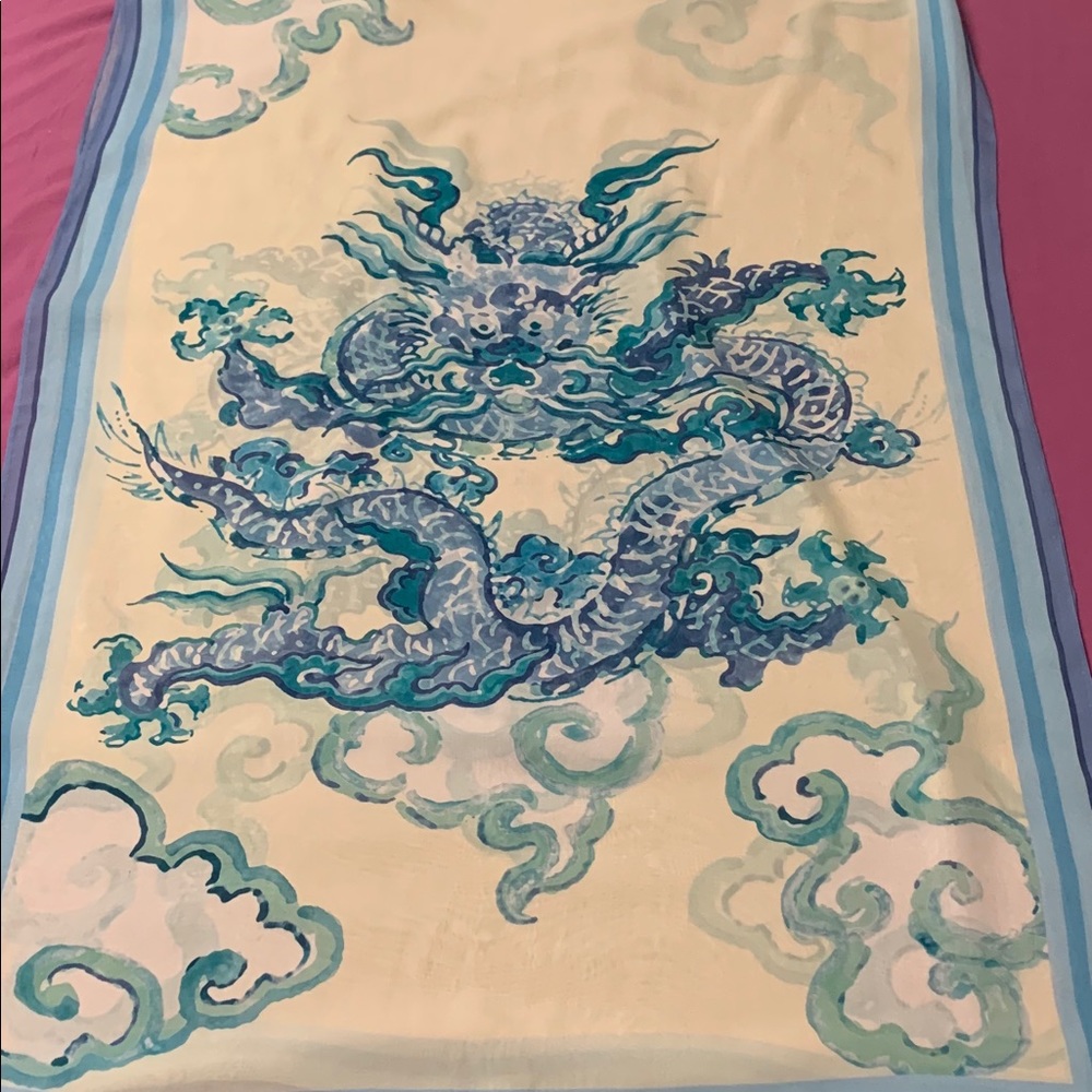 Jim Thompson silk shawl dragon motif